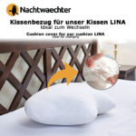 Nachtwaechter LINA Kissenbezug für CPAP- und Seitenschläferkissen - Weiß