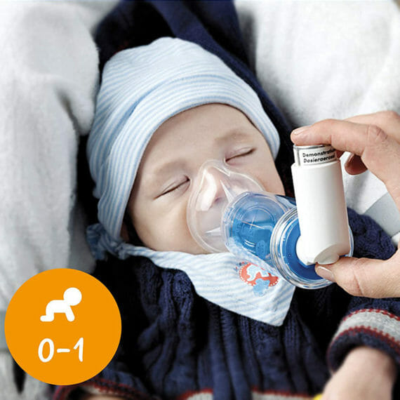 CEGLA RC-Chamber Inhalierhilfe inkl. Maske für Säuglinge bis 1 Jahr