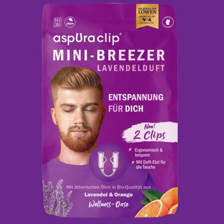 aspUraclip Mini Breezer - Lavendel-Duft, 3 Stück