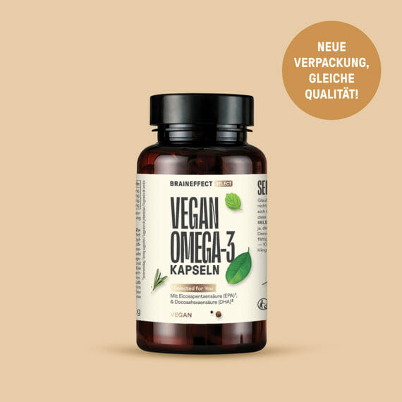 BRAINEFFECT Vegan Omega-3 - neutraler Geschmack, 60 Kapseln