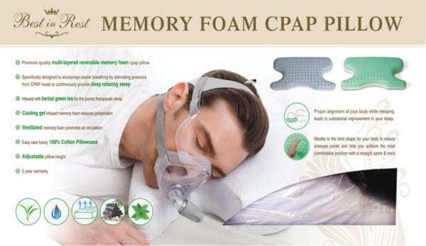 ChoiceOne Medical Best In Rest kühlendes CPAP-Kissen inkl. Memory Schaum