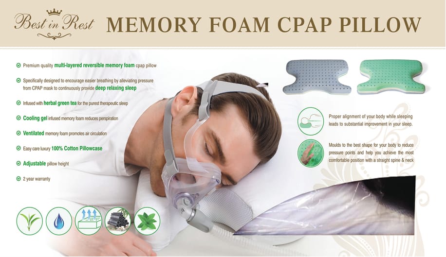 Best In Rest CPAP-Kissen mit Memory Schaum