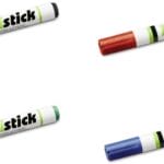 Taktifol Taktistick-Marker-Set 4 Marker (Schwarz, Rot, Blau, Grün) und 1 Reiningungstuch