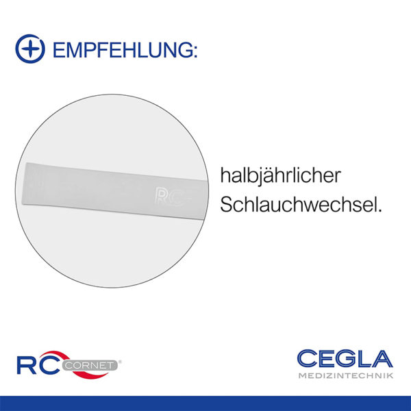 CEGLA RC Cornet Basis und RC Cornet Nasal Silikon Ersatzventilschlauch