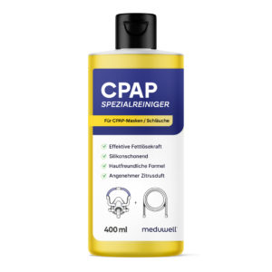 meduwell CPAP Spezialreiniger 400ml - Optimale Pflege für CPAP Masken, Schläuche und Zubehör